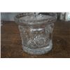 Image 2 : CRYSTAL LIDDED BISCUIT BARREL AND LIDDED CANDY DISH