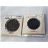 Image 1 : UPPER CANADA 1854 PENNY AND LOWER CANADA 1837 1/2 PENNY