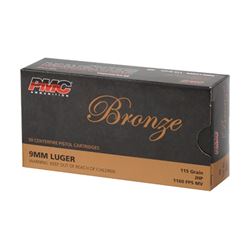 PMC BRNZ 9MM 115GR JHP - 50 Rds