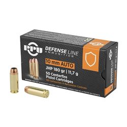 PPU 10MM JHP 180GR - 50 Rds