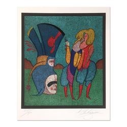 Mihail Chemiakin, Carnival Series: "Untitled 7" Limited Edition Lithograph, Numbered Hand Signed wit