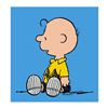 Image 1 : Peanuts, "Charlie Brown: Blue" Hand Numbered Canvas (40"x44") Limited Edition Fine Art Print with Ce