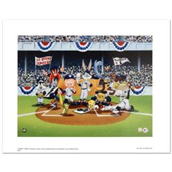 "Line Up At The Plate (Yankees)" is a Collectible Lithograph from Warner Bros. with Hologram Seal an
