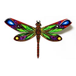 Patricia Govezensky- Original Painting on Cutout Steel "Dragonfly LX"