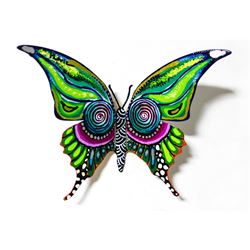 Patricia Govezensky- Original Painting on Cutout Steel "Butterfly CCLVIII"