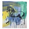 Image 1 : Gail Rodgers, "Leonardo's Horse" Hand Signed Original Hand Pulled Silkscreen Mixed Media on Canvas w