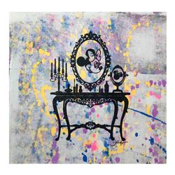 Gail Rodgers, "Mirror Mirror" Hand Signed Original Hand Pulled Silkscreen Mixed Media on Canvas with