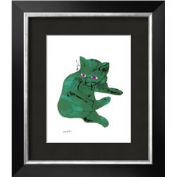 Andy Warhol- Cat From "25 Cats Named Sam and One Blue Pussy" , c. 1954 (Green Cat)