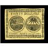 Image 2 : Continental Currency May 10, 1775 $30 Choice New. A Gem 