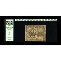Continental Currency February 26, 1777 $30 PCGS New 61. 