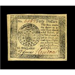 Continental Currency April 11, 1778 $40 Choice New. New 