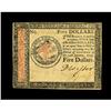 Image 1 : Continental Currency January 14, 1779 $5 Choice About N 