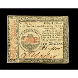 Continental Currency January 14, 1779 $55 Choice About 