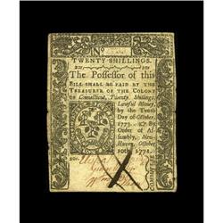 Connecticut October 10, 1771 20s Very Fine. A split and 