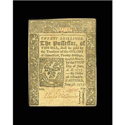 Connecticut June 1, 1773 20s Extremely Fine. There are 