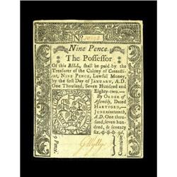 Connecticut June 19, 1776 9d Uncancelled Gem New. Even 