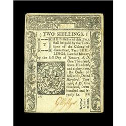 Connecticut June 19, 1776 2s Choice New. A wonderfully 