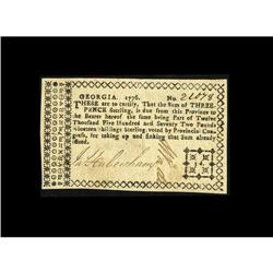 Georgia 1776 3d Extremely Fine-About New. An outstandin 