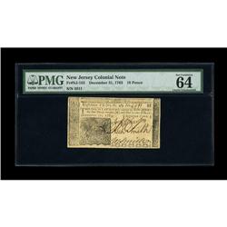 New Jersey December 31, 1763 18d PMG Choice Uncirculate 