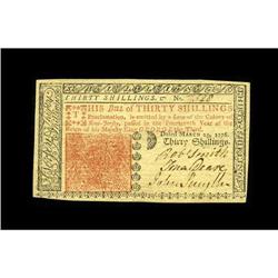 New Jersey March 25, 1776 30s Very Choice New. The most 