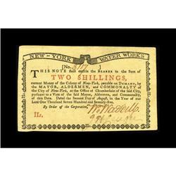 New York August 2, 1775 (Water Works) 2s Gem New. This 