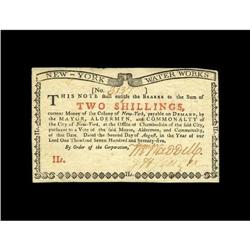 New York August 2, 1775 (Water Works) 2s Very Choice Ne 