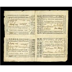 North Carolina April 23, 1761 Original Block of Four Ex 