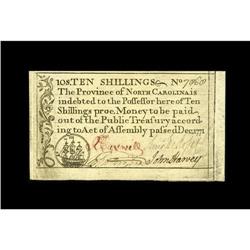 North Carolina December, 1771 10s Very Choice New. An o 