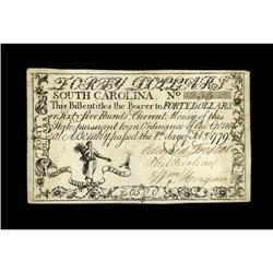 South Carolina February 8, 1779 $40 Extremely Fine-Abou 
