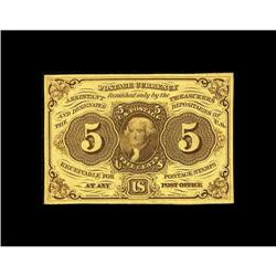 Fr. 1230 5c First Issue Gem New. A wonderful and origin 