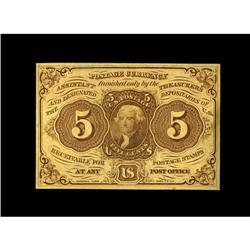 Fr. 1230 5c First Issue Choice New. A very well margine 