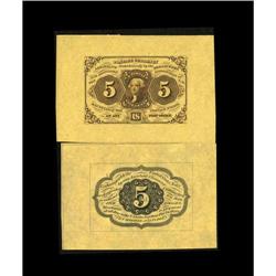 Fr. 1231SP 5¢ First Issue Wide Margin Pair Gem New. Thi 