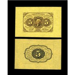 Fr. 1231SP 5c First Issue Wide Margin Pair. Choice New. 