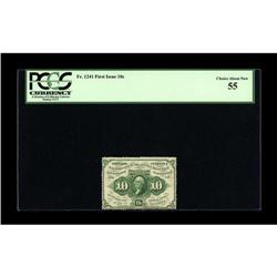 Fr. 1241 10¢ First Issue PCGS Choice About New 55. A re 