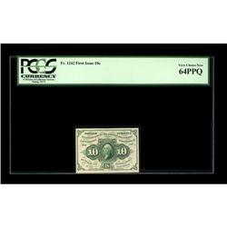 Fr. 1242 10¢ First Issue PCGS Very Choice New 64PPQ. Th 