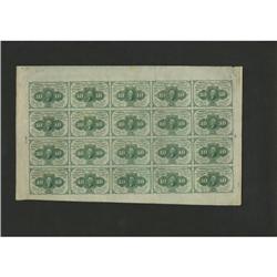 Fr. 1242 10c First Issue New. Wide selvage is found on 