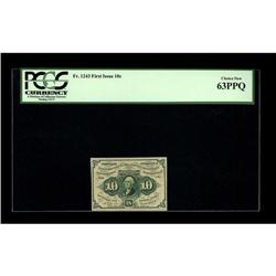 Fr. 1243 10c First Issue PCGS Choice New 63PPQ. This pr 