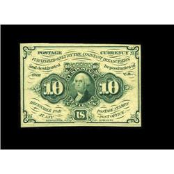 Fr. 1243 10c First Issue Choice New. Without Monogram n 