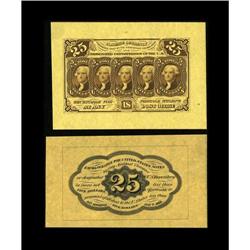 Fr. 1282SP 25¢ First Issue Pair Gem New. The face is qu 