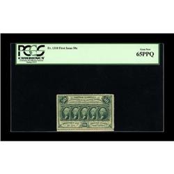 Fr. 1310 50¢ First Issue PCGS Gem New 65PPQ. While 65PP 
