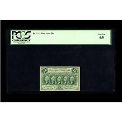 Fr. 1312 50c First Issue PCGS Gem New 65. The margins r 