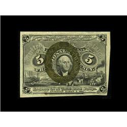 Fr. 1233 5c Second Issue Choice New. Wide margins are f 
