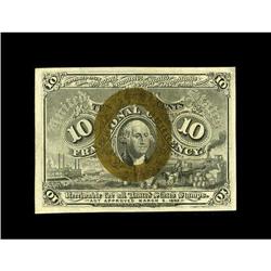 Fr. 1245 10¢ Second Issue Gem New. Not a common note, b 
