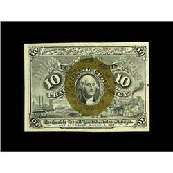 Fr. 1245 10c Second Issue Gem New. Broadly margined, be 