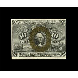 Fr. 1249 10c Second Issue Choice New. It appears that o 