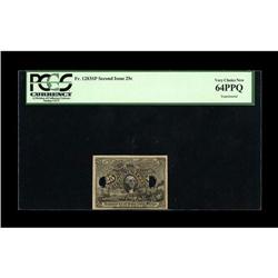 (Milton 2E25F.3c) Fr. 1283SP 25c Second Issue PCGS Very 
