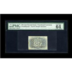 Fr. 1283SP 25c Second Issue Narrow Margin Back Specimen 