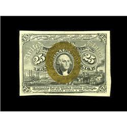 Fr. 1286 25c Second Issue. Excellent centering on both 