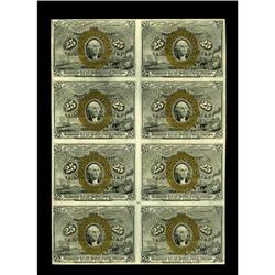 Fr. 1288 25c Second Issue Block of Eight Choice New. Th 