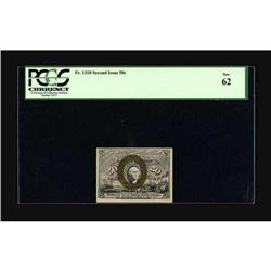 Fr. 1318 50¢ Second Issue PCGS New 62. Tight across the 